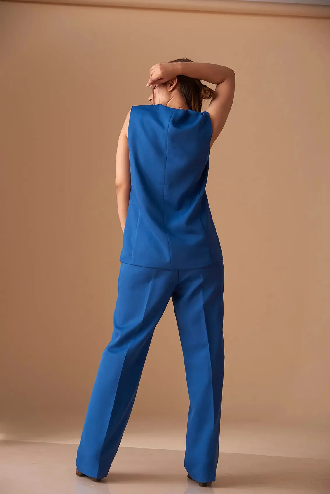 Sharp Blazer Vest with Straight fit Pants