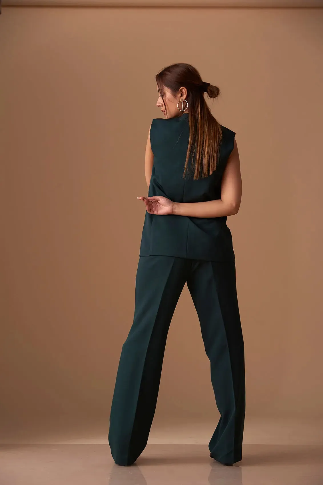 Sharp Blazer Vest with Straight fit Pants