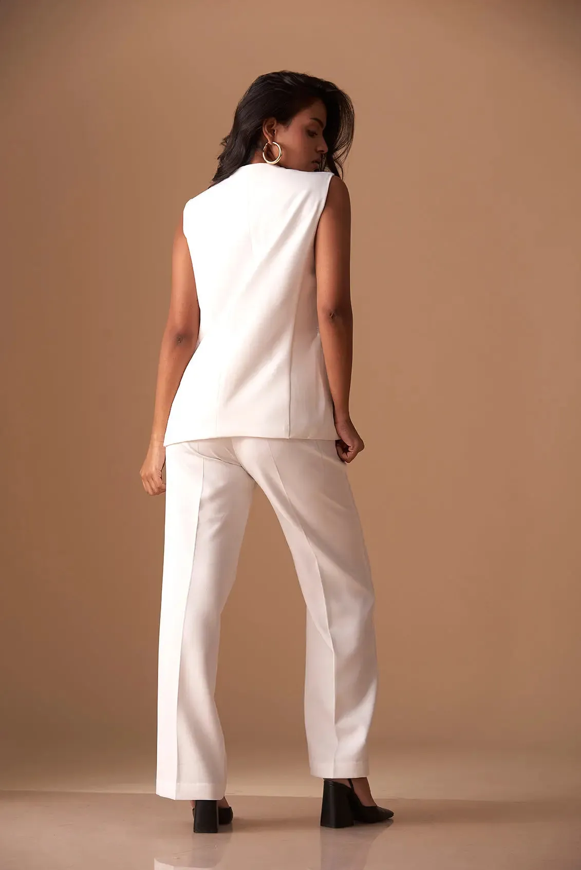 Sharp Blazer Vest with Straight fit Pants
