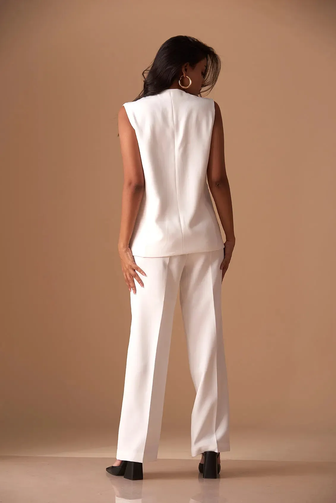 Sharp Blazer Vest with Straight fit Pants