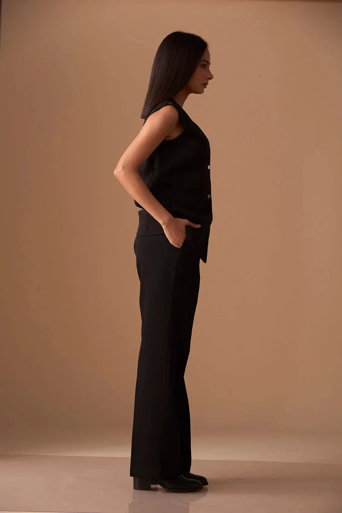 Sharp Blazer Vest with Straight fit Pants