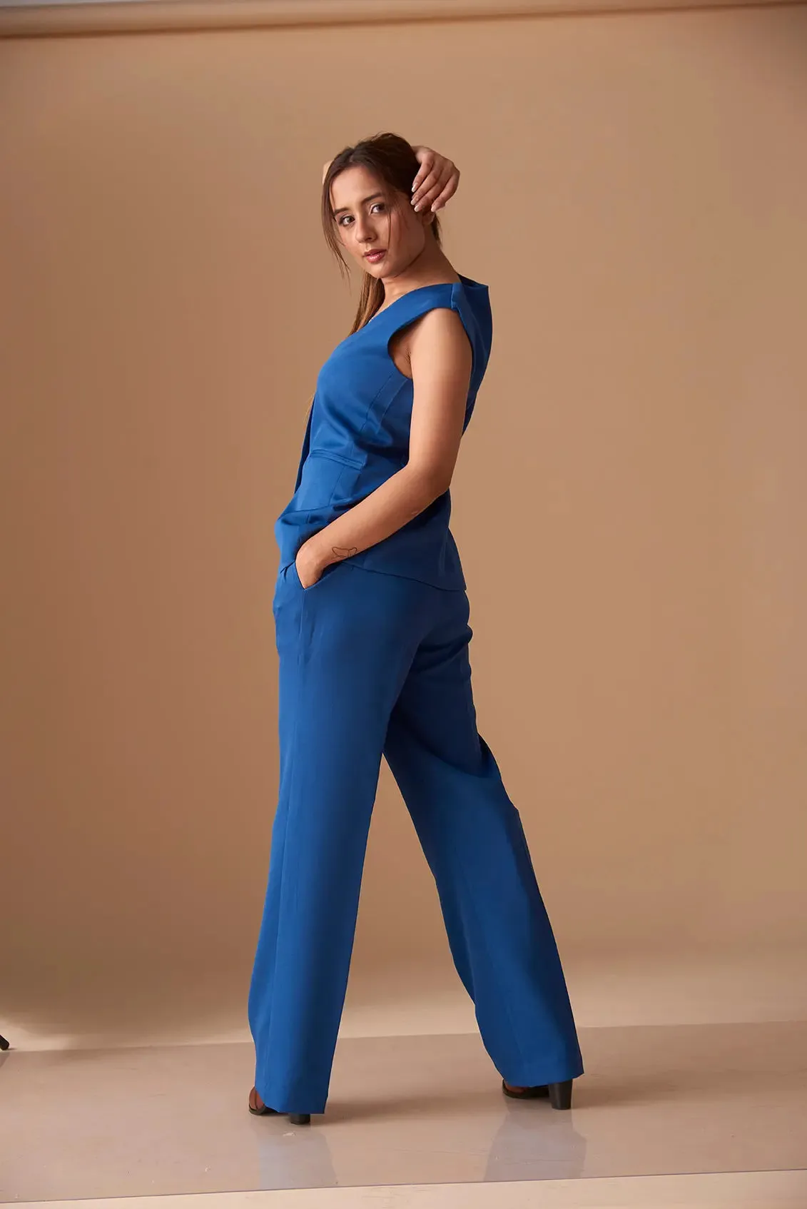 Sharp Blazer Vest with Straight fit Pants