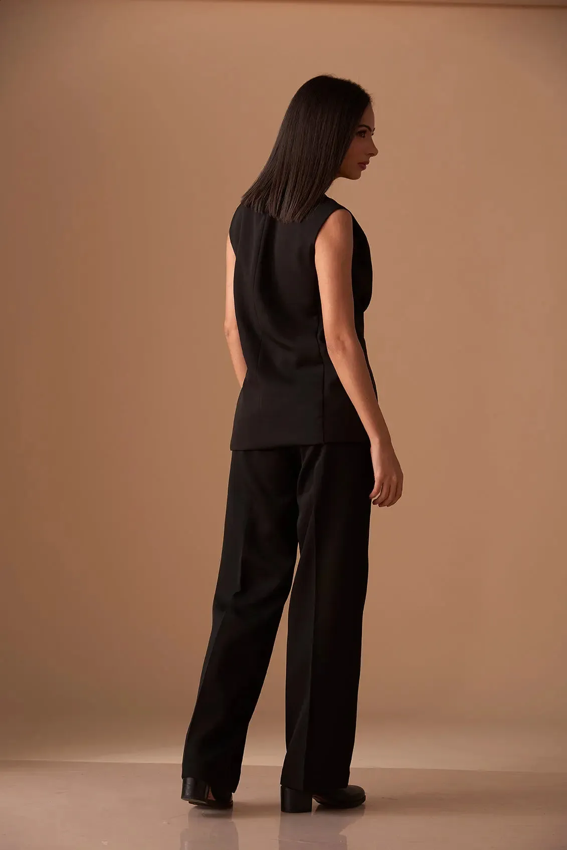 Sharp Blazer Vest with Straight fit Pants