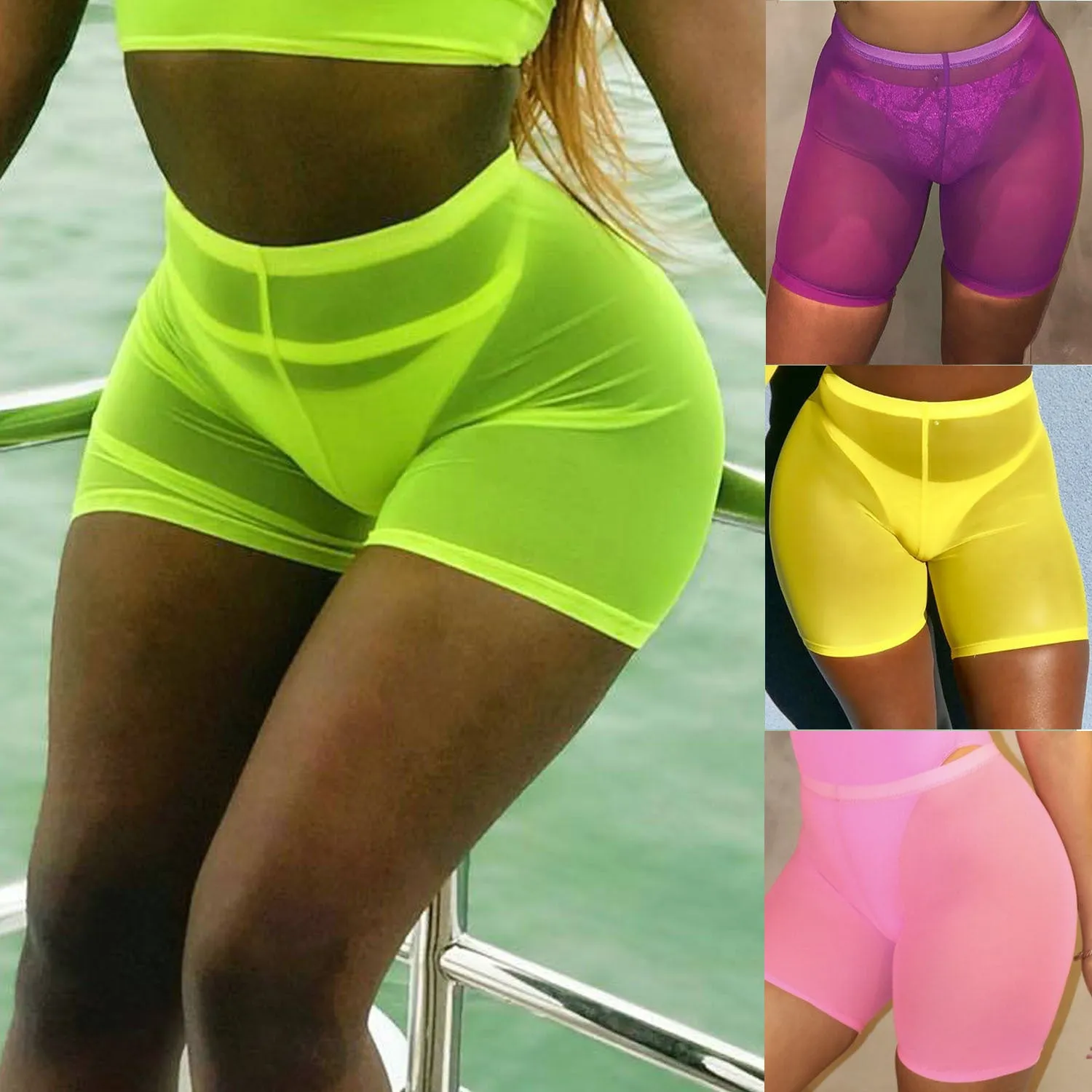 Sheer Mesh Shorts