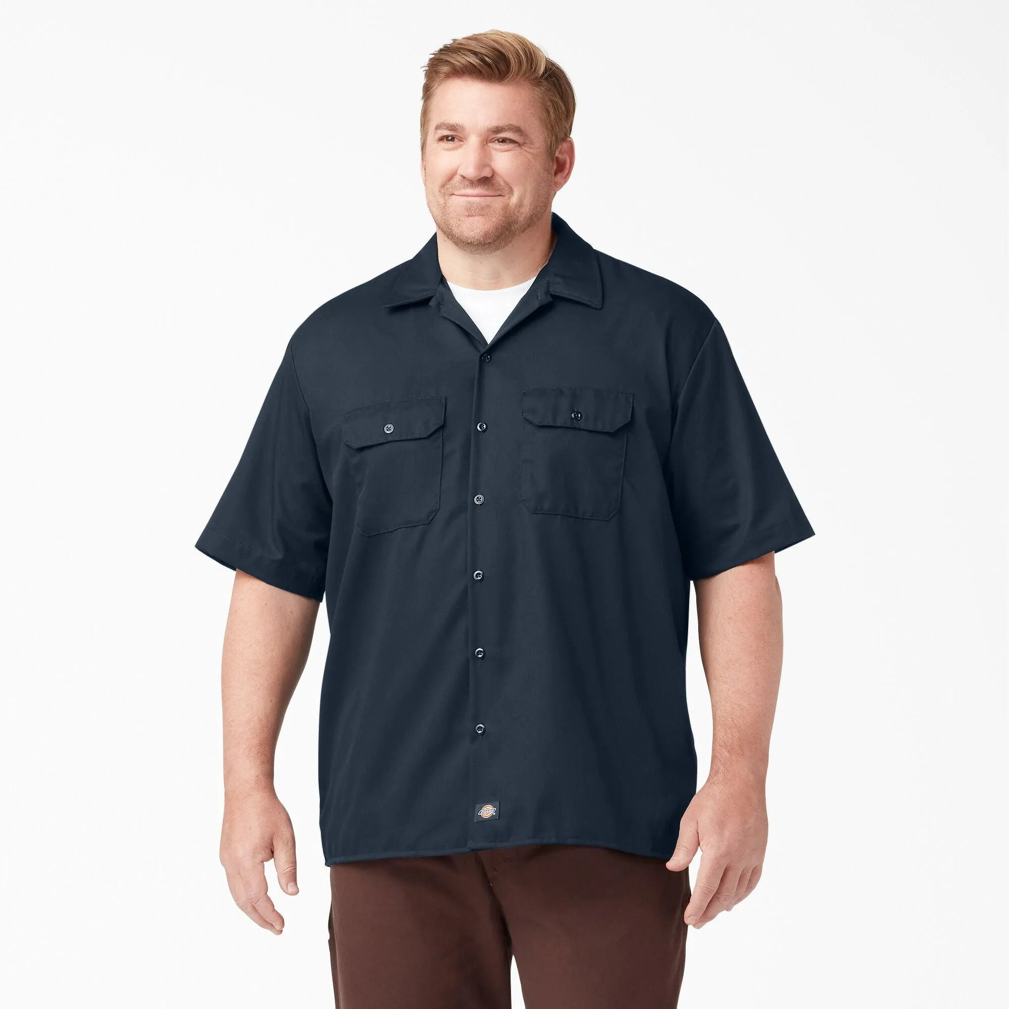 Short Sleeve Work Shirt, Dark Navy