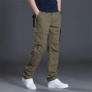 Side Pocket Cargo Pants Men Casual Black Military Army Zipper Tacital Pants Men Overalls 2019 Autumn Plus Size XXXL