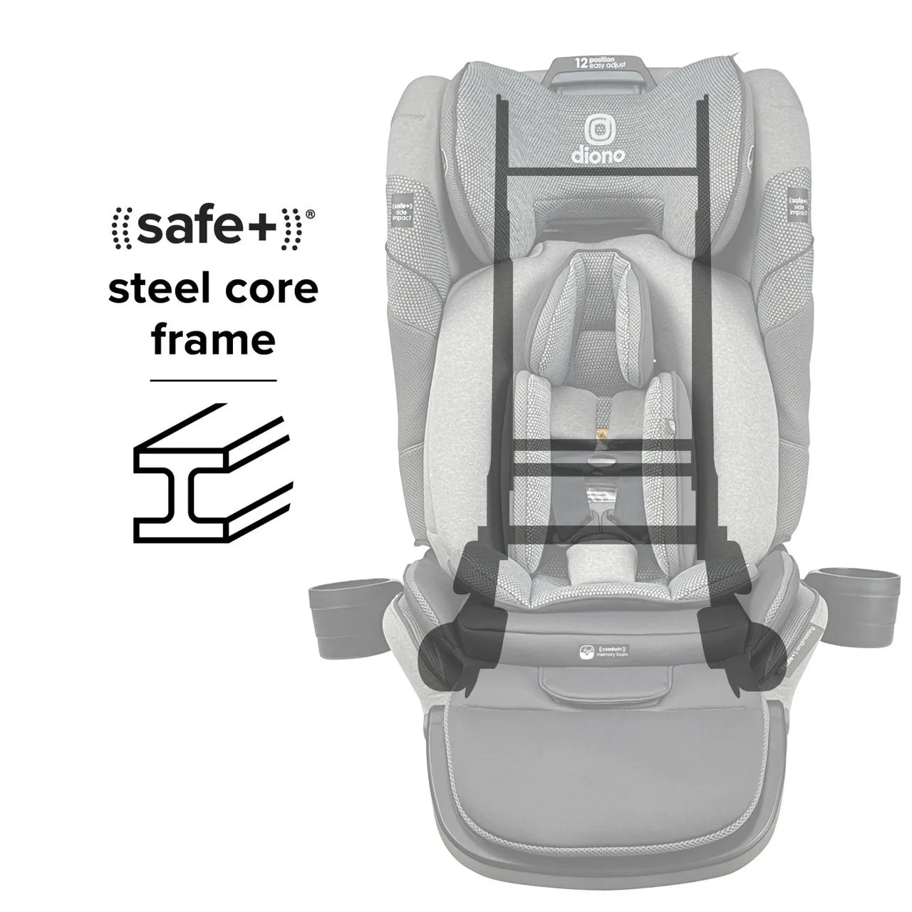 Siège convertible - Radian 3QXT  FirstClass SafePlus Gris
