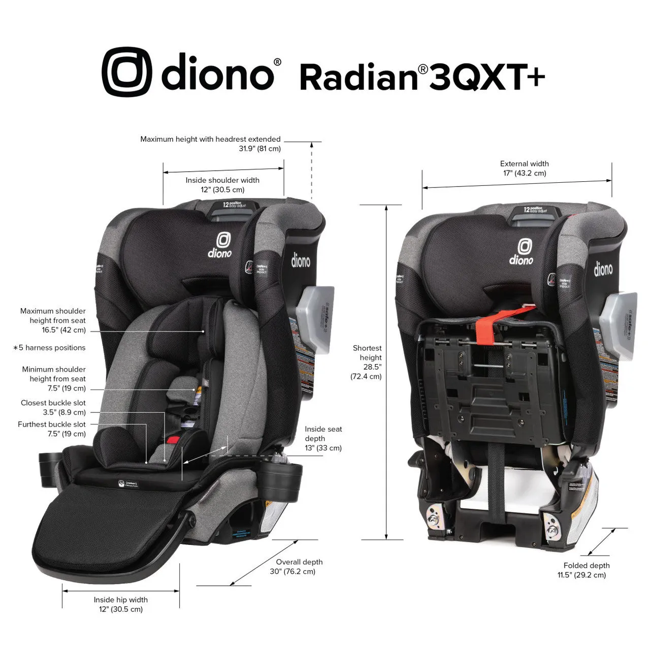 Siège convertible - Radian 3QXT  FirstClass SafePlus Gris