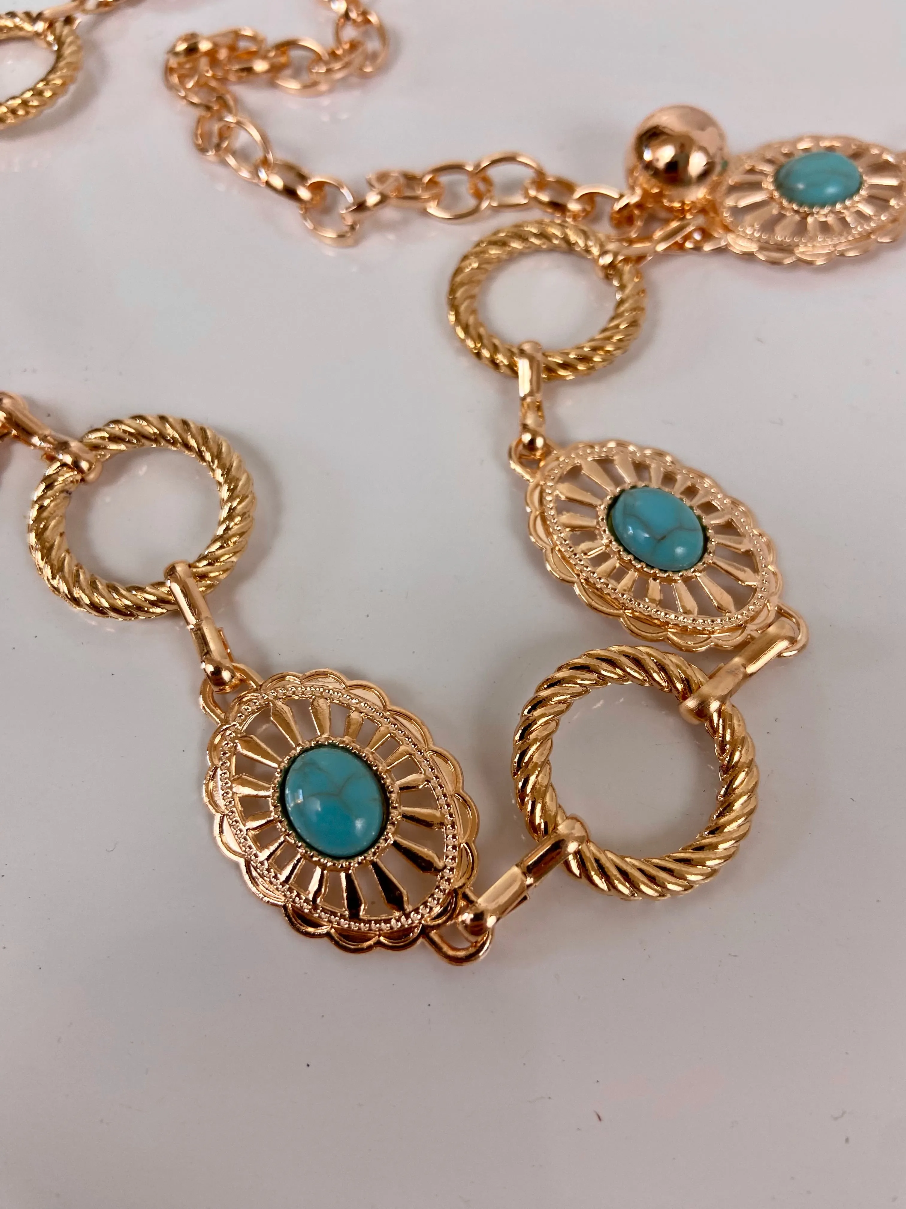 Simple gold waist chain belt