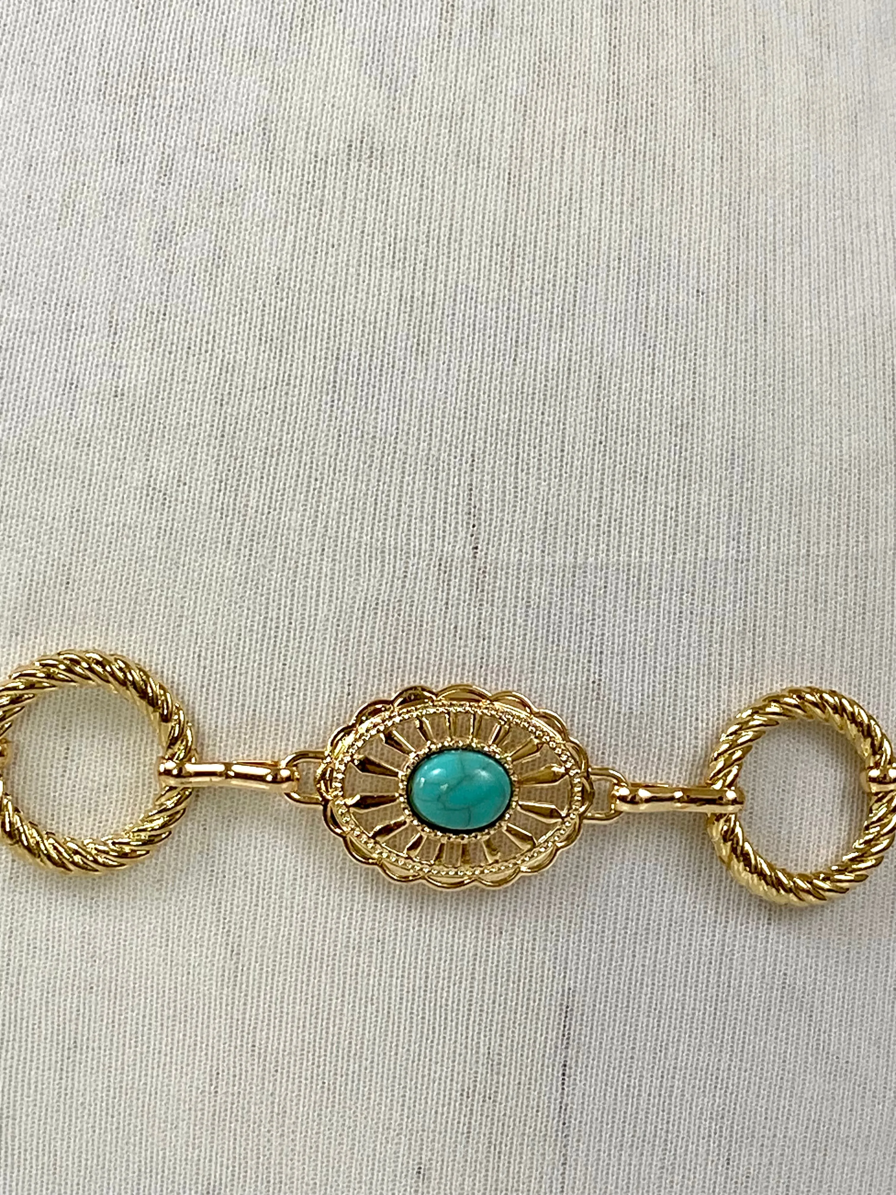 Simple gold waist chain belt