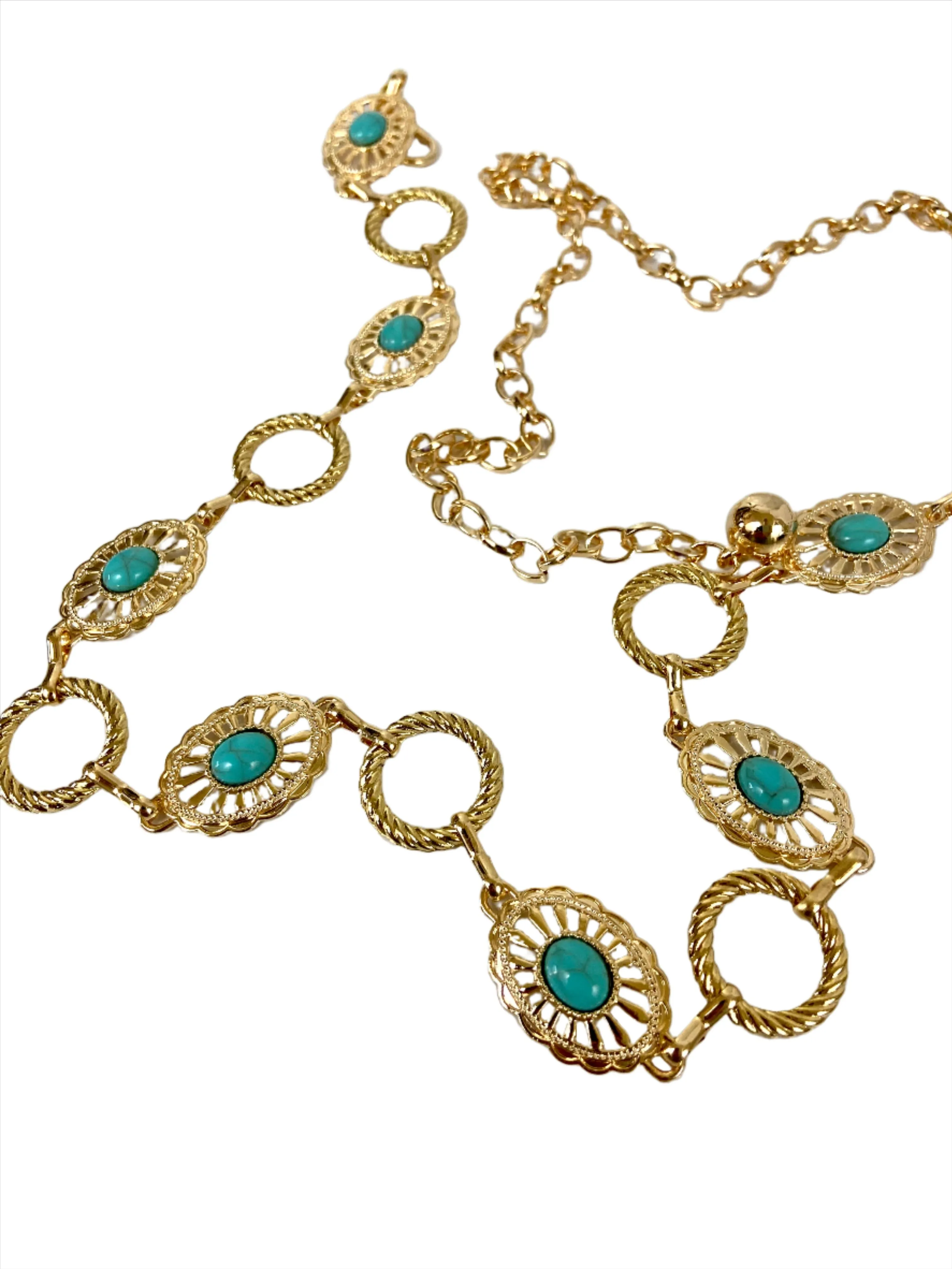 Simple gold waist chain belt