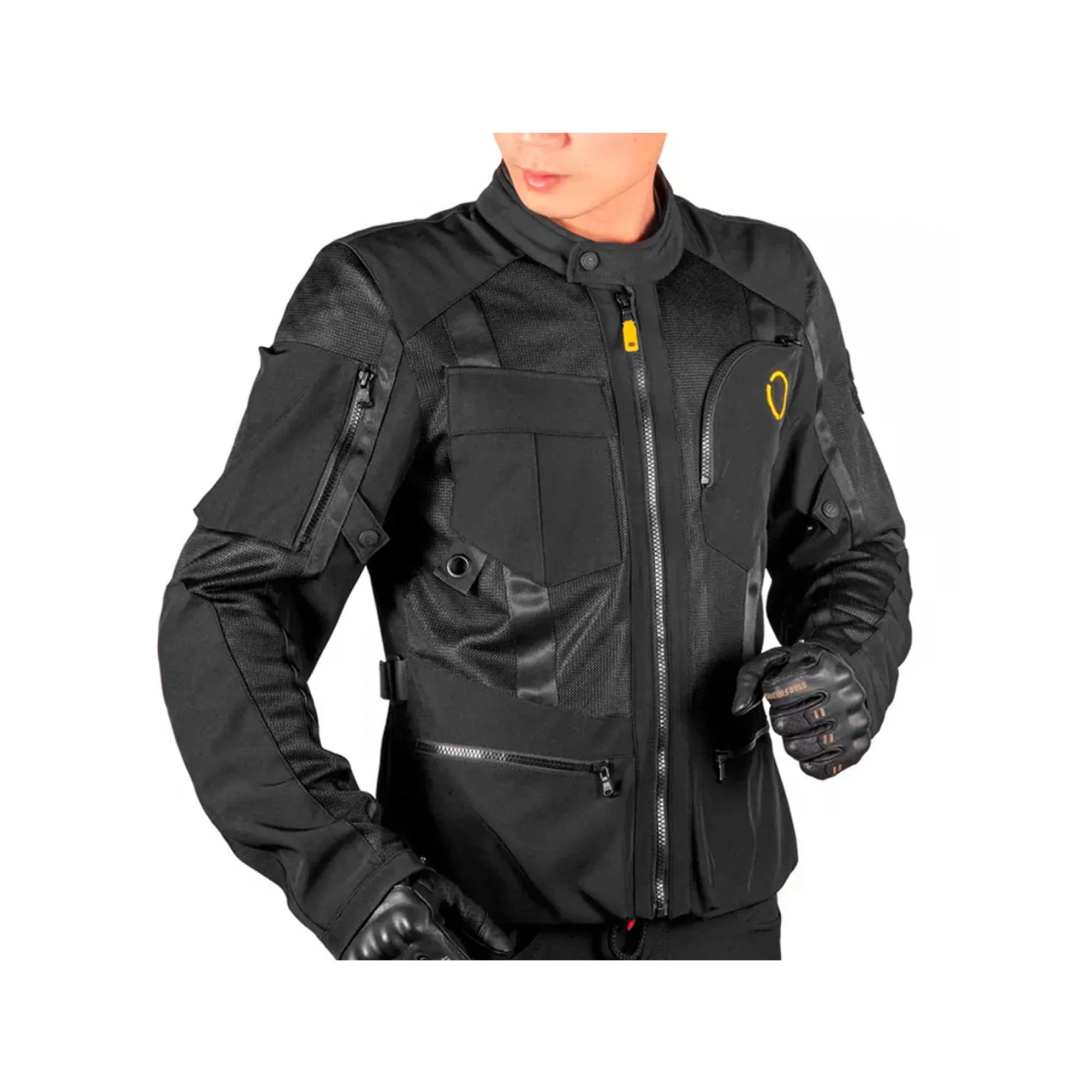 SKG Star Field Knight Men's Black Mesh Jacket Motorcycle Gear - 863397