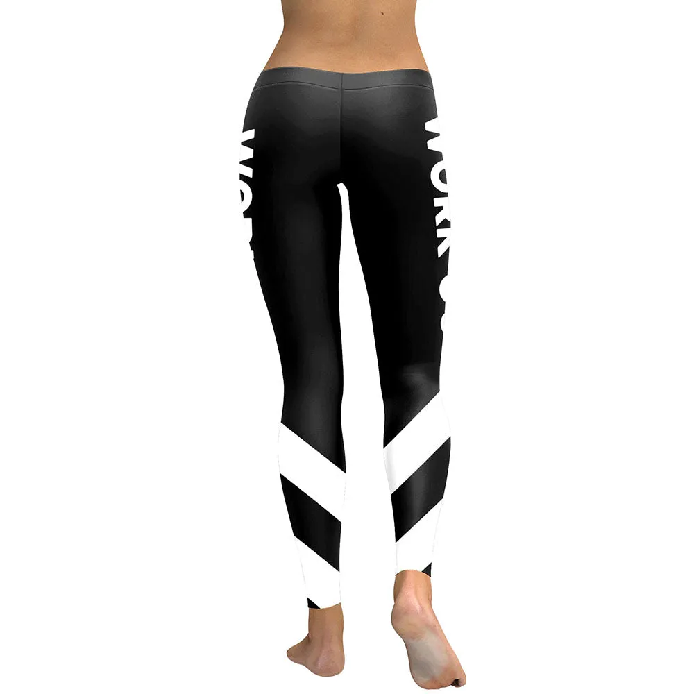 Slim New Striped Patchwork Workout Leggings