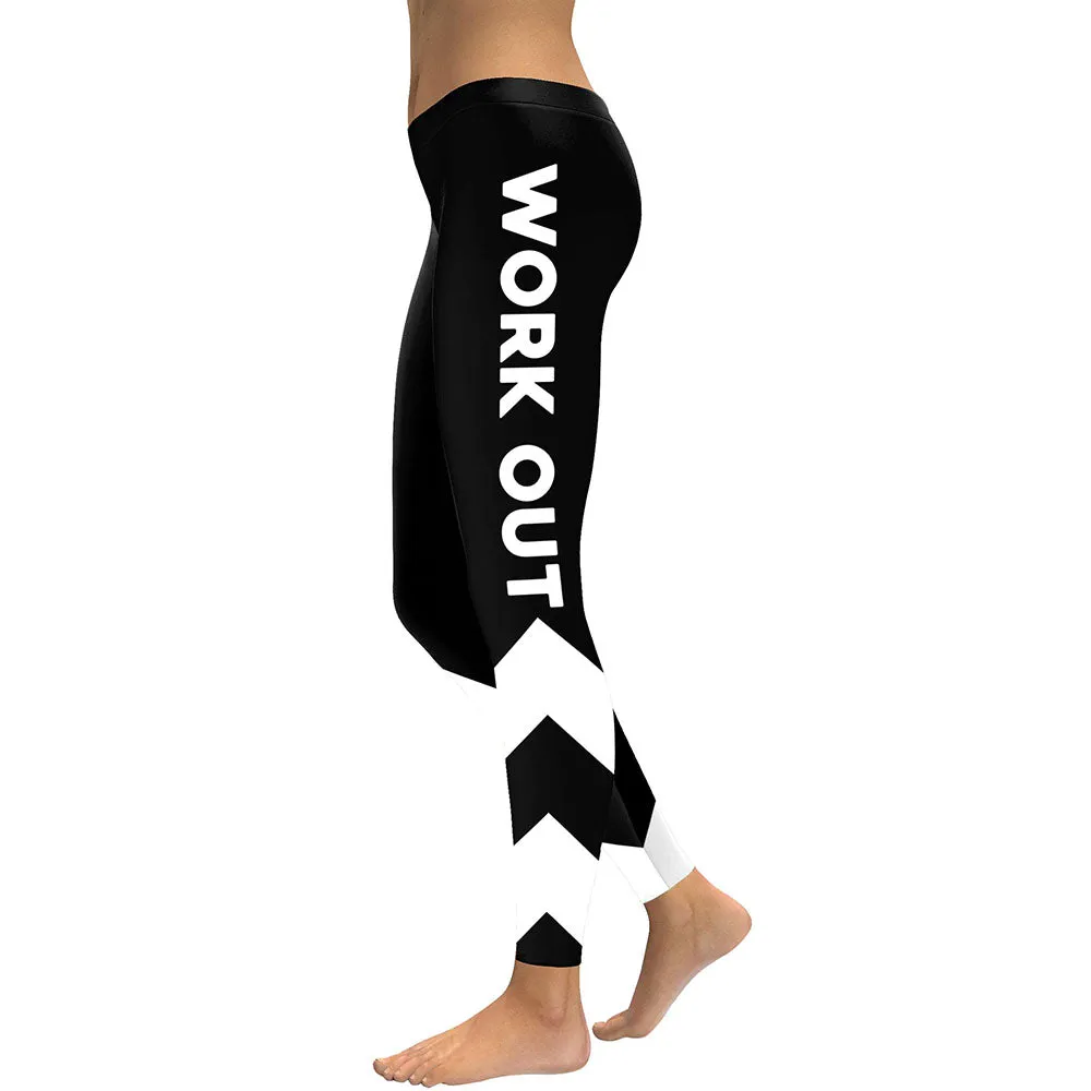 Slim New Striped Patchwork Workout Leggings