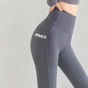 Solid Seamless Leggings With Pocket Women Soft Workout Tights