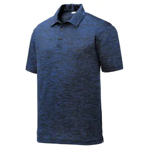 Sport-Tek Men's Dark Royal Black Electric PosiCharge Electric Heather Polo