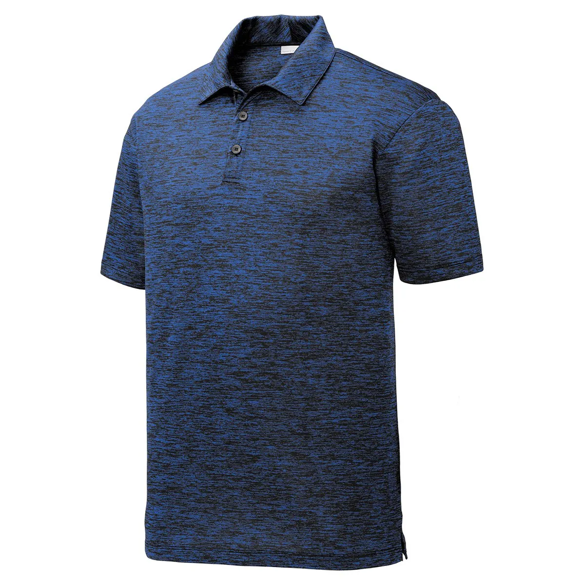 Sport-Tek Men's Dark Royal Black Electric PosiCharge Electric Heather Polo