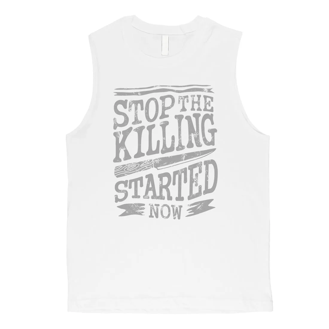 Stop The Killing Mens Sleeveless Muscle Shirt