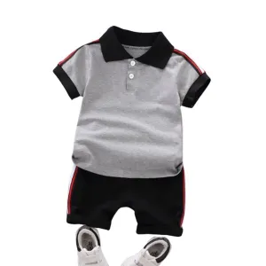 Striped Polo Set