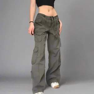 Stylish Y2K Cotton Cargo Pants