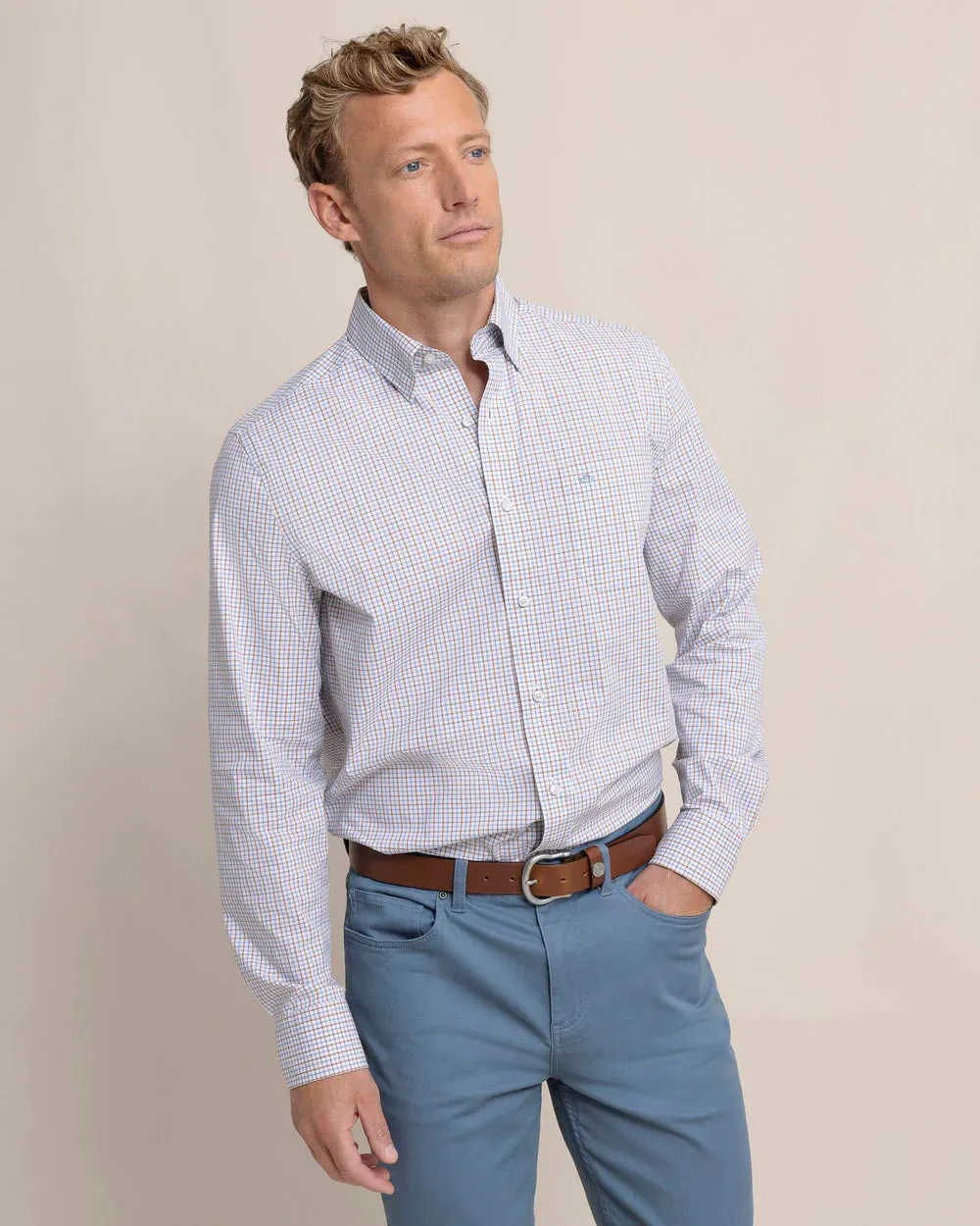 Summerton Plaid Shirt Ash Blue