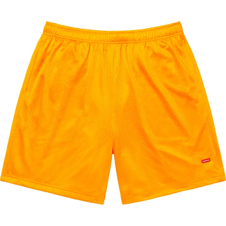 Supreme Small Box Baggy Gold Mesh Shorts