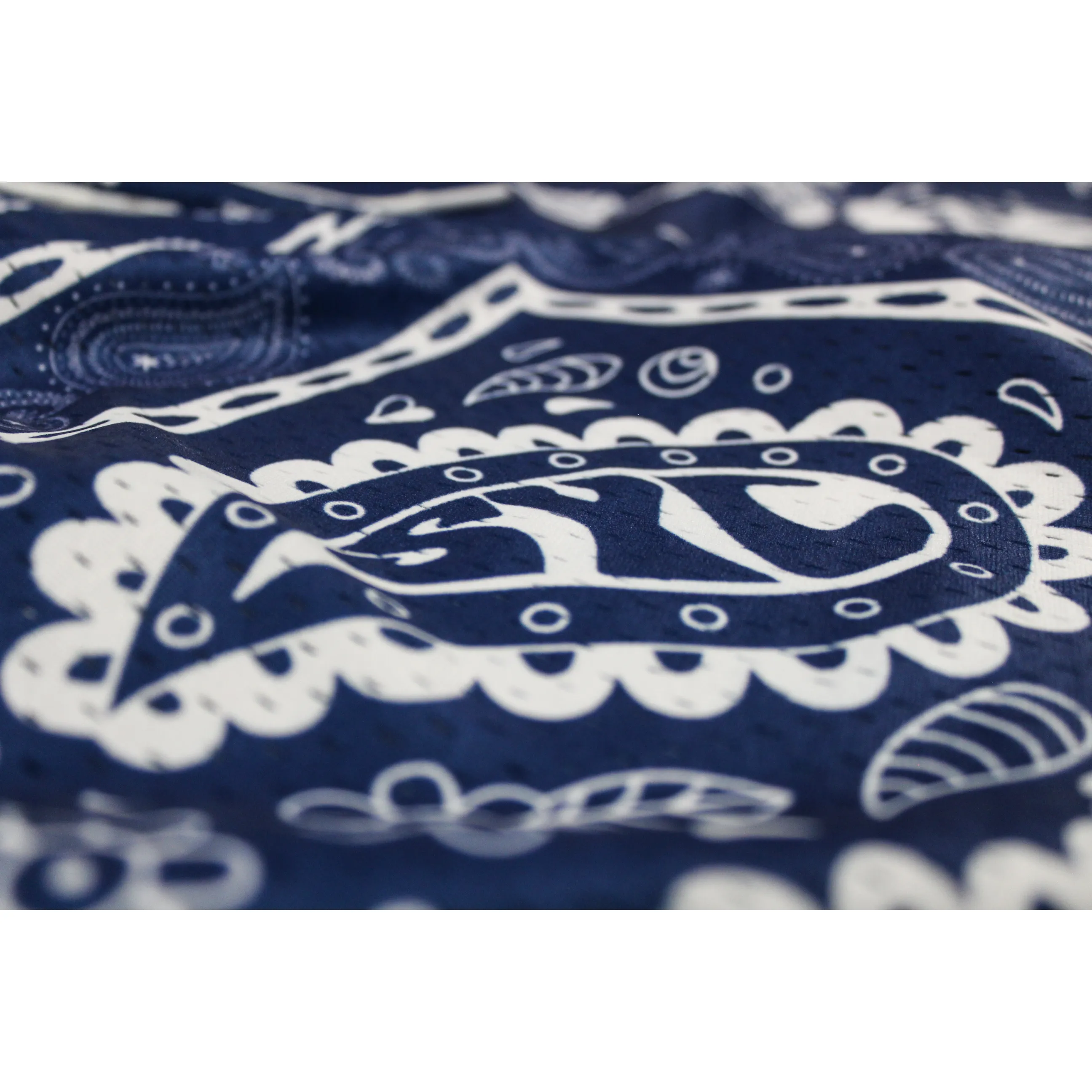SYC Paisleys Royal Blue Mesh Shorts