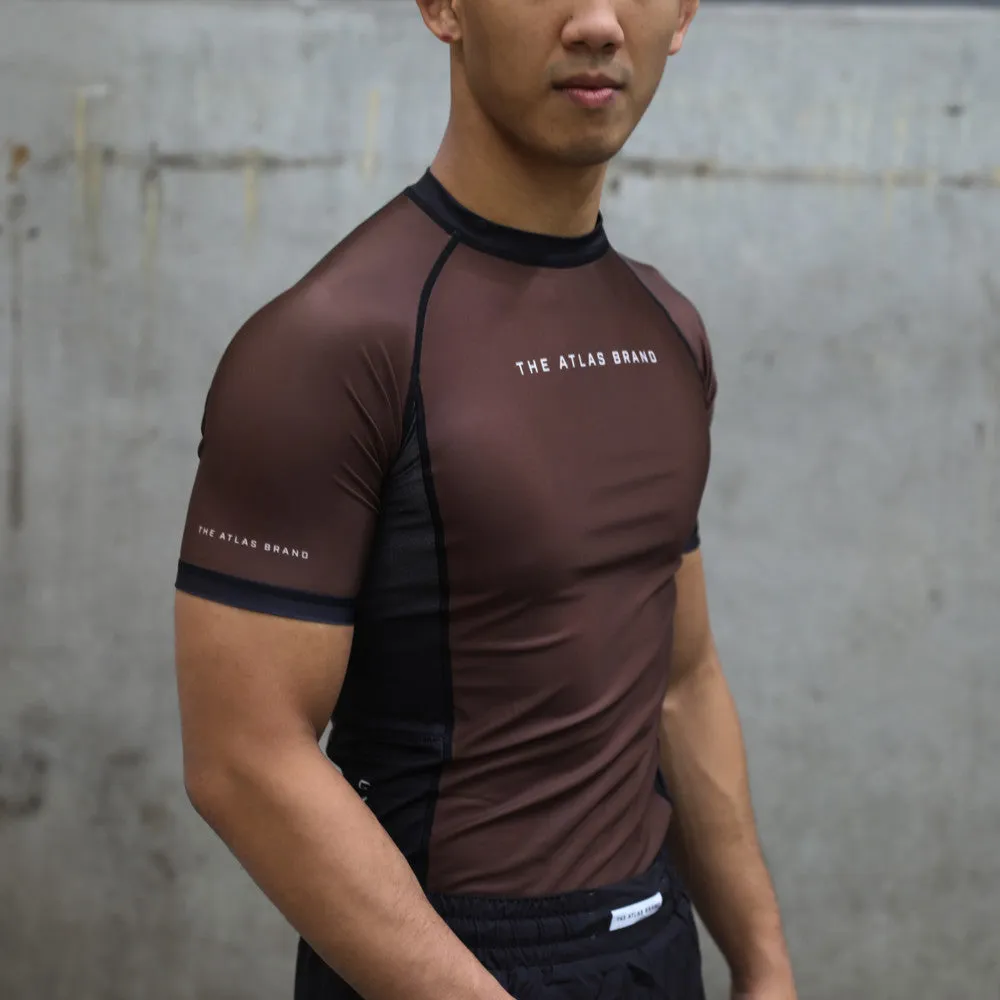 The Atlas Brand - Ranked BJJ Rash Guard - Brown