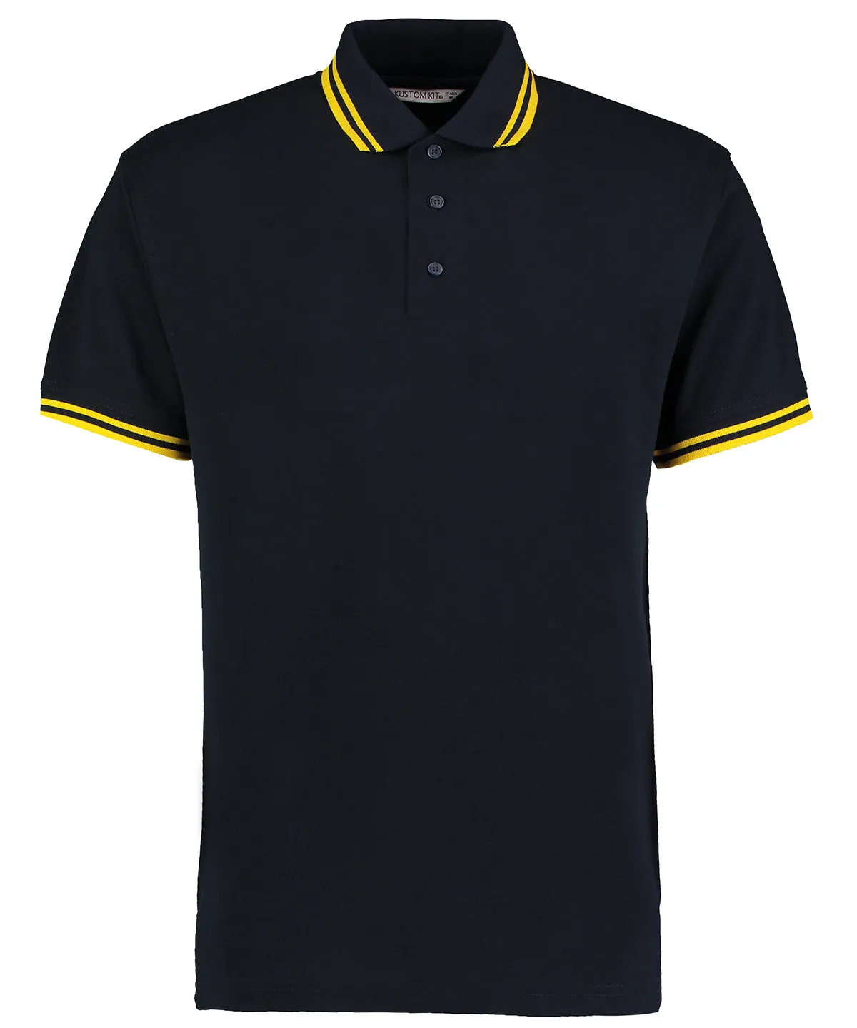 Tipped collar polo (classic fit) | Navy/Yellow