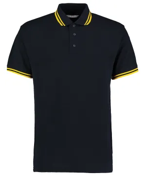 Tipped collar polo (classic fit) | Navy/Yellow