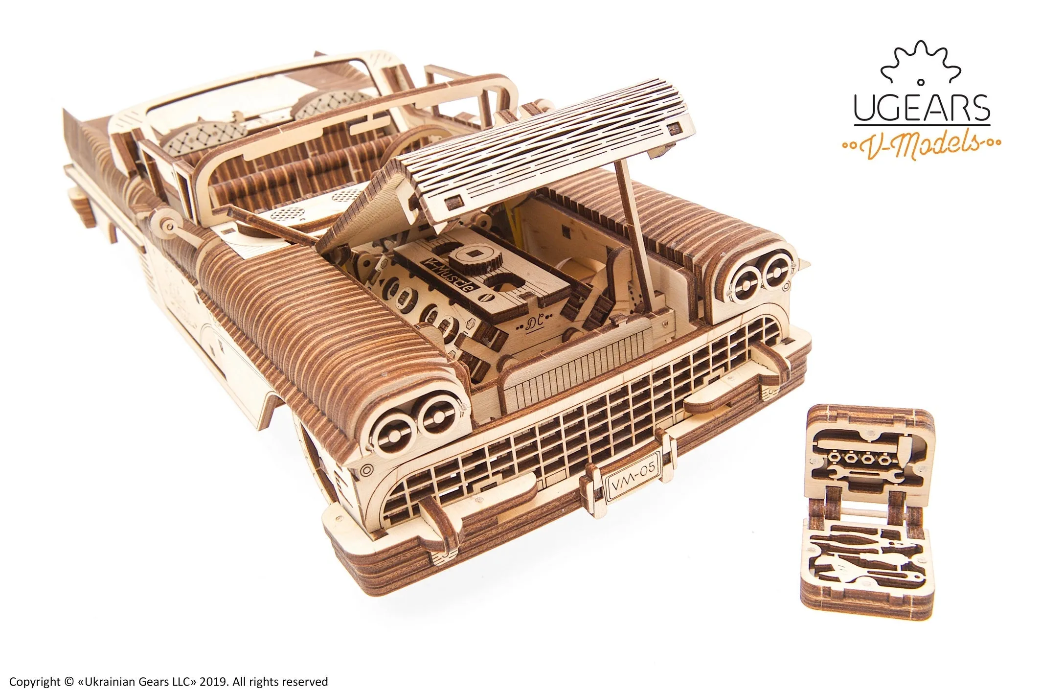 Ugears Dream Cabriolet Vm-05 ★Mechanical 3D Puzzle Kit Model Toys Gift Present Birthday Xmas Christmas Kids Adults