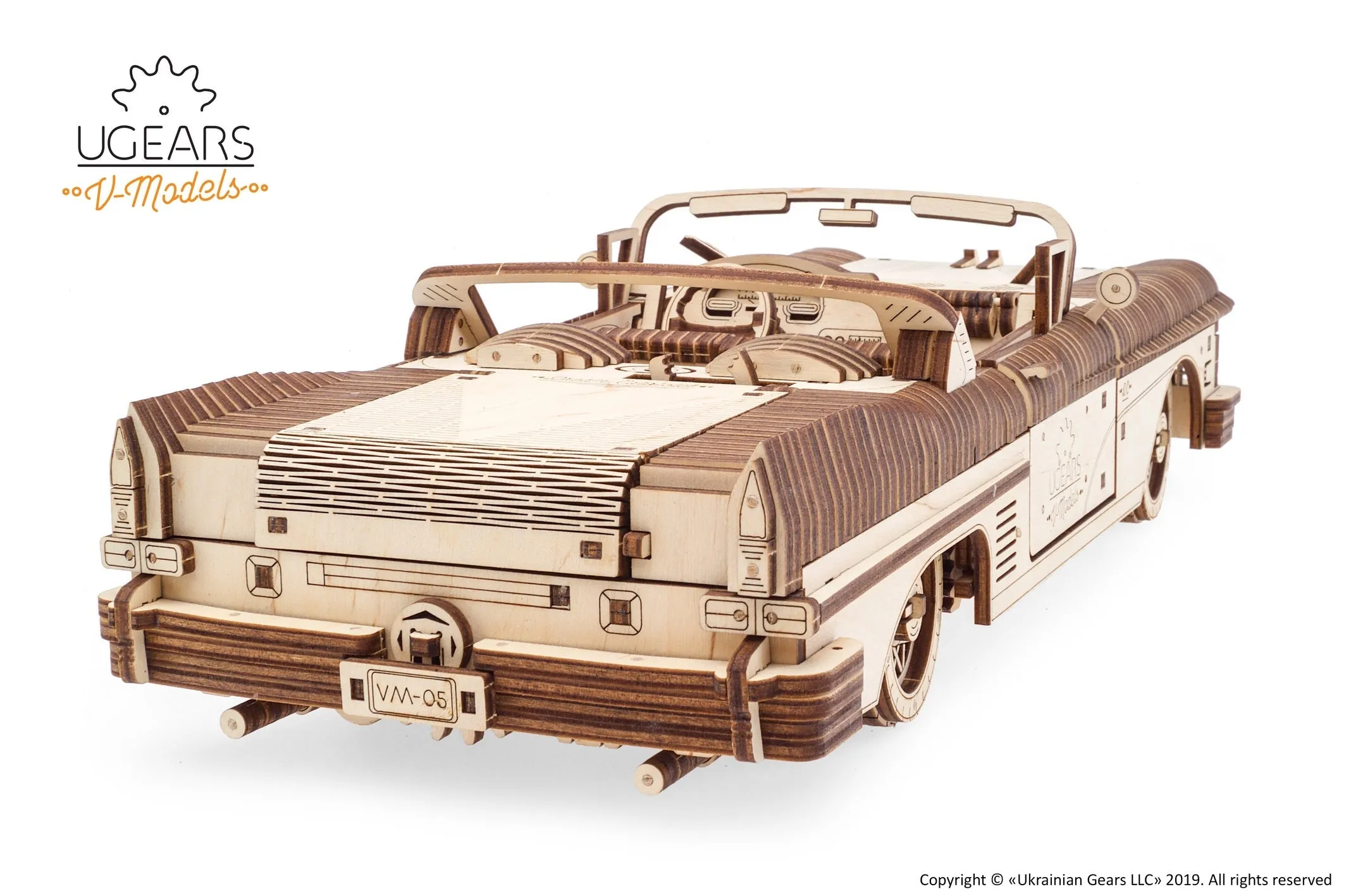 Ugears Dream Cabriolet Vm-05 ★Mechanical 3D Puzzle Kit Model Toys Gift Present Birthday Xmas Christmas Kids Adults