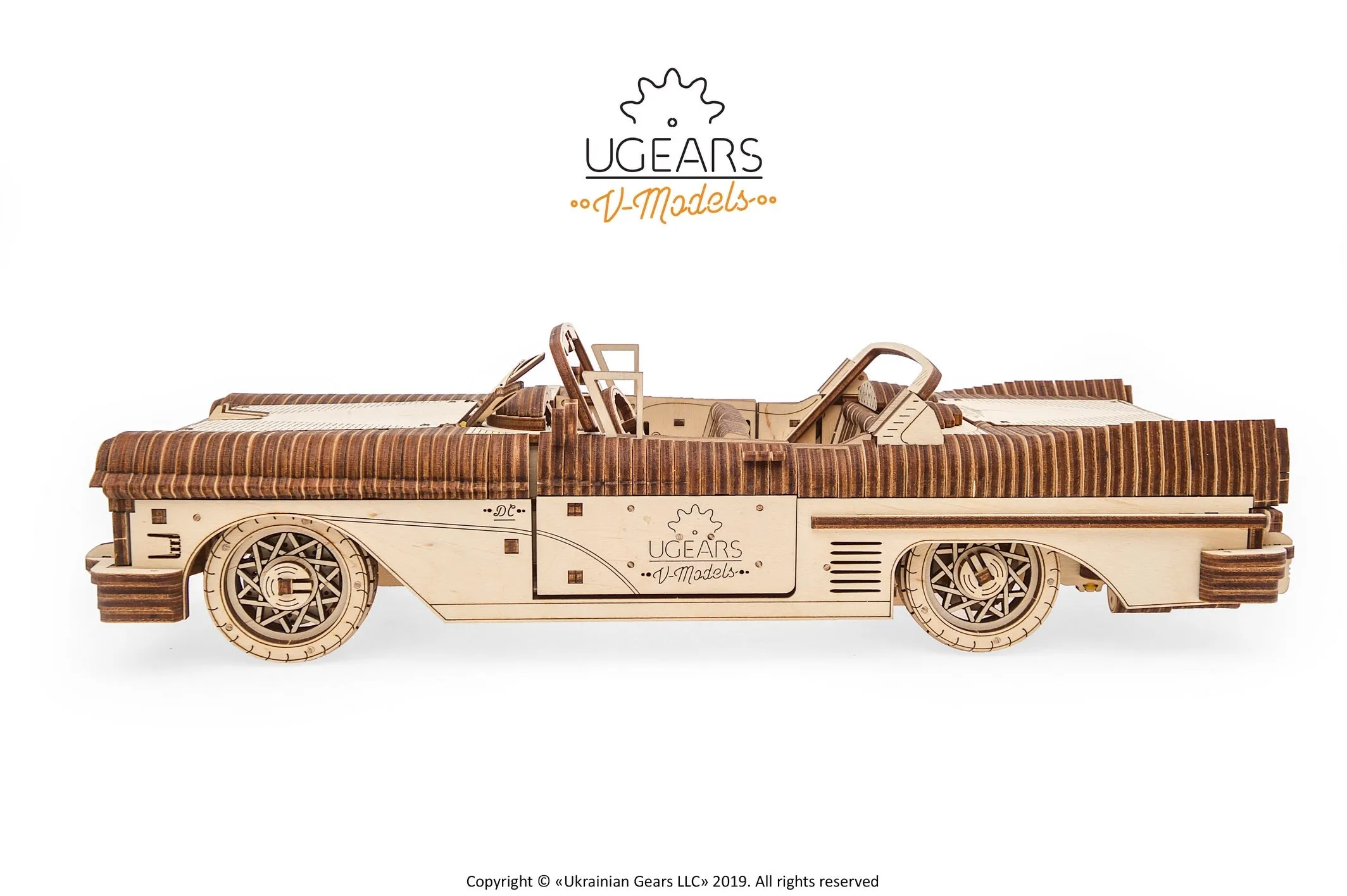 Ugears Dream Cabriolet Vm-05 ★Mechanical 3D Puzzle Kit Model Toys Gift Present Birthday Xmas Christmas Kids Adults