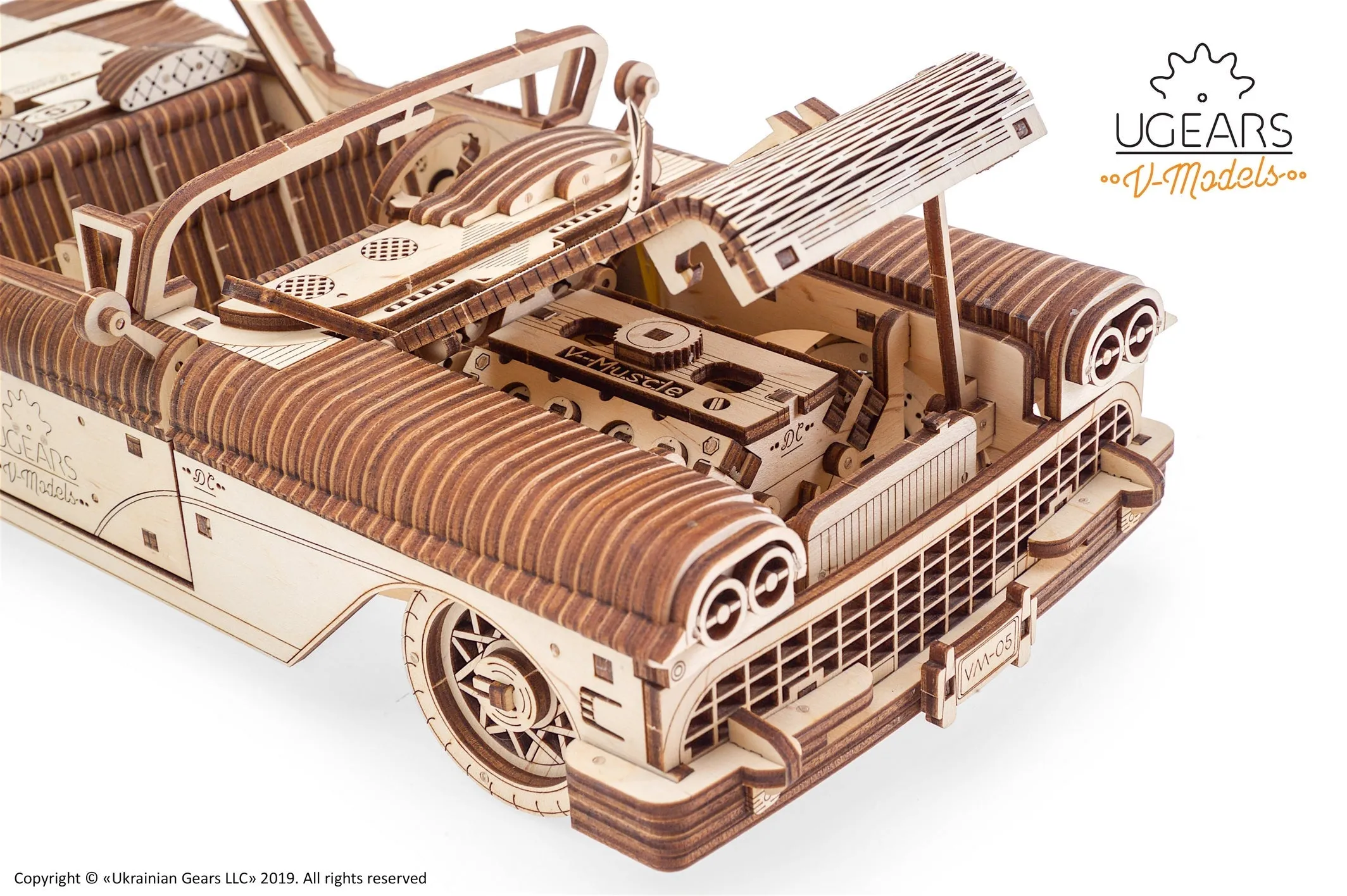 Ugears Dream Cabriolet Vm-05 ★Mechanical 3D Puzzle Kit Model Toys Gift Present Birthday Xmas Christmas Kids Adults
