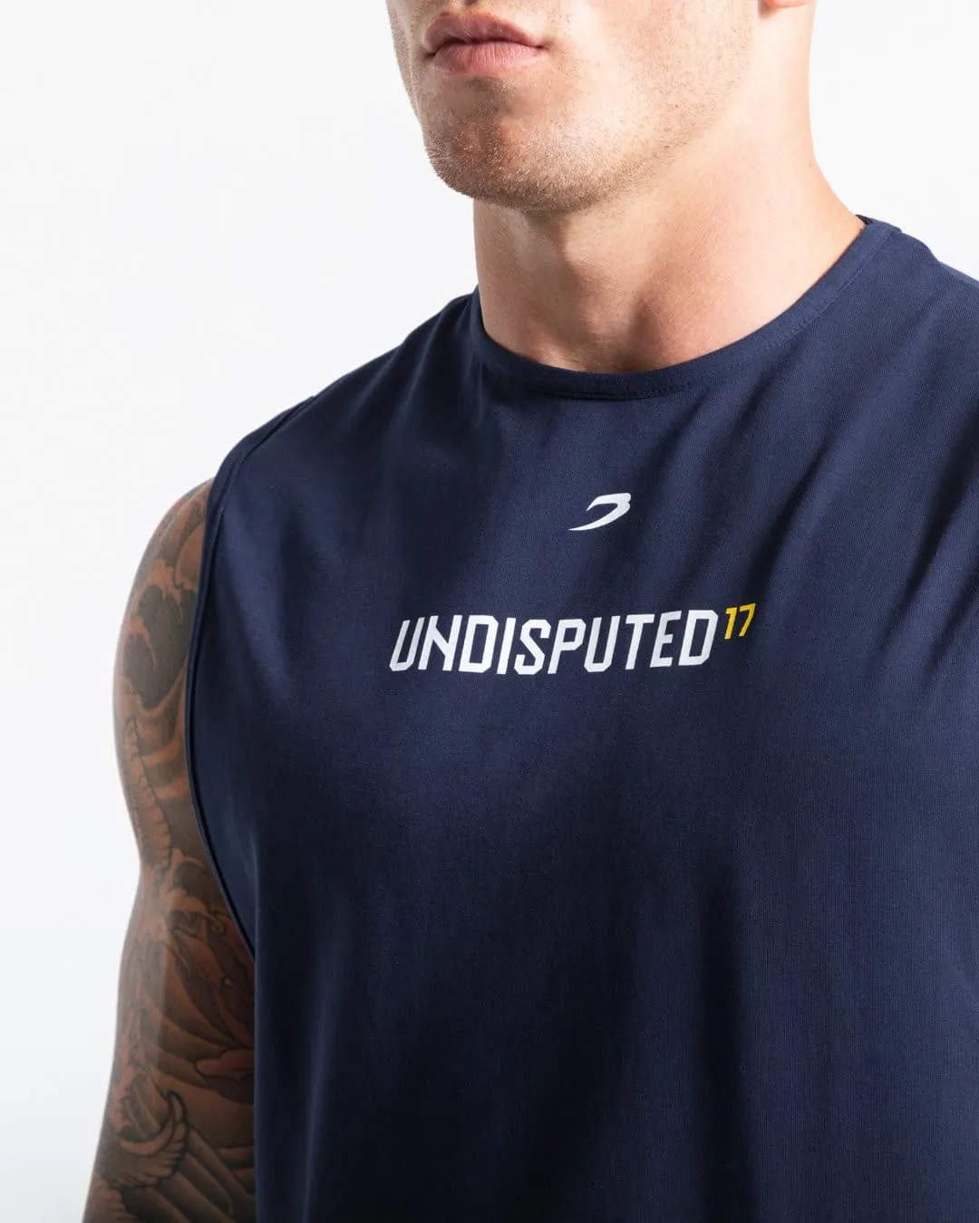 UNDISPUTED17 GRAPHIC MUSCLE TANK NAVY
