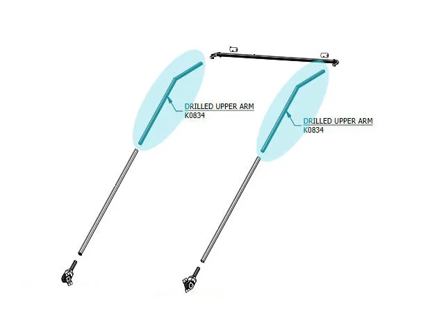 Upper Telescoping Arm (Bent) K0834B | Mountain Tarp