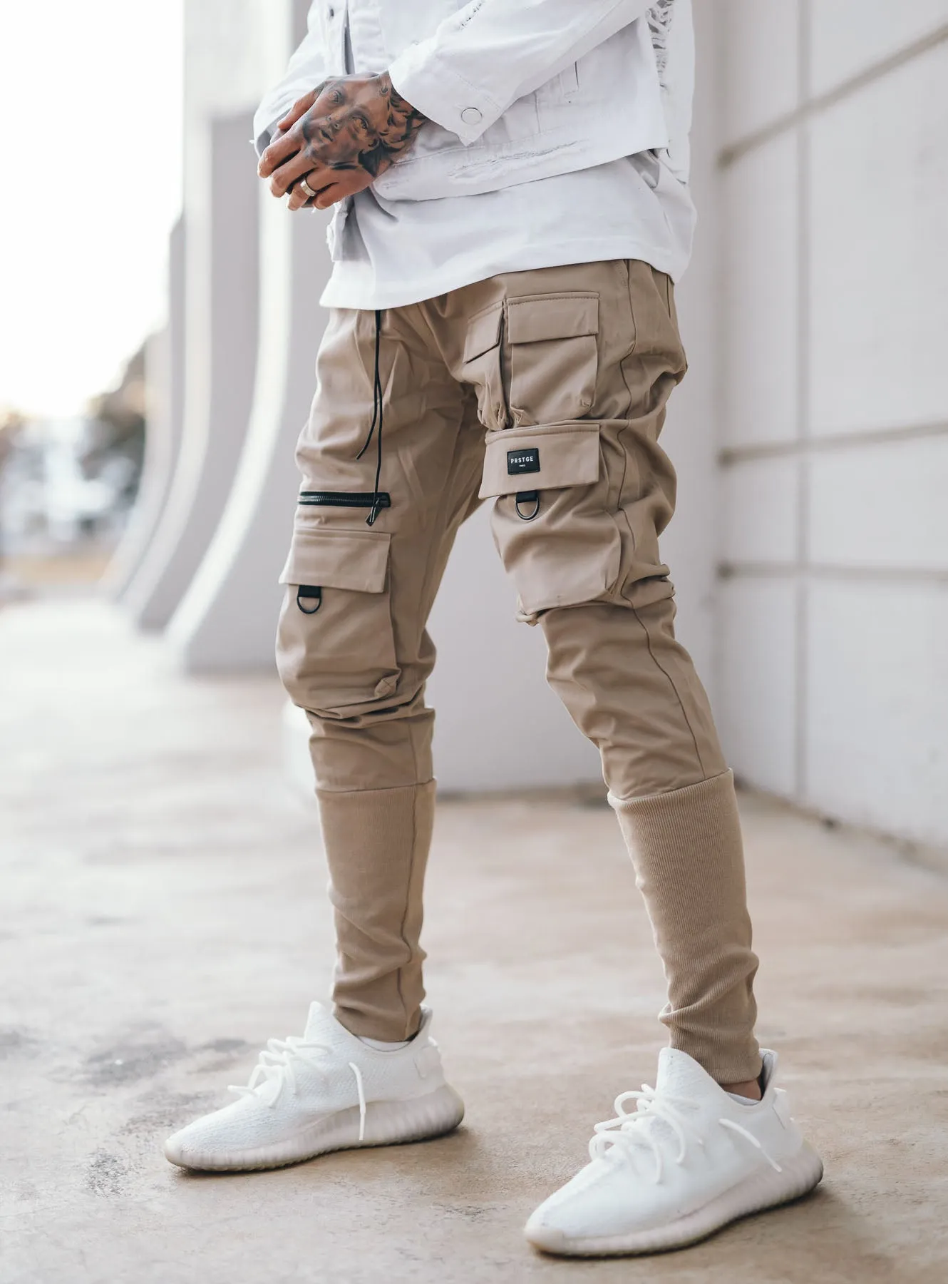 Utility Cargo Pants V7 in Beige