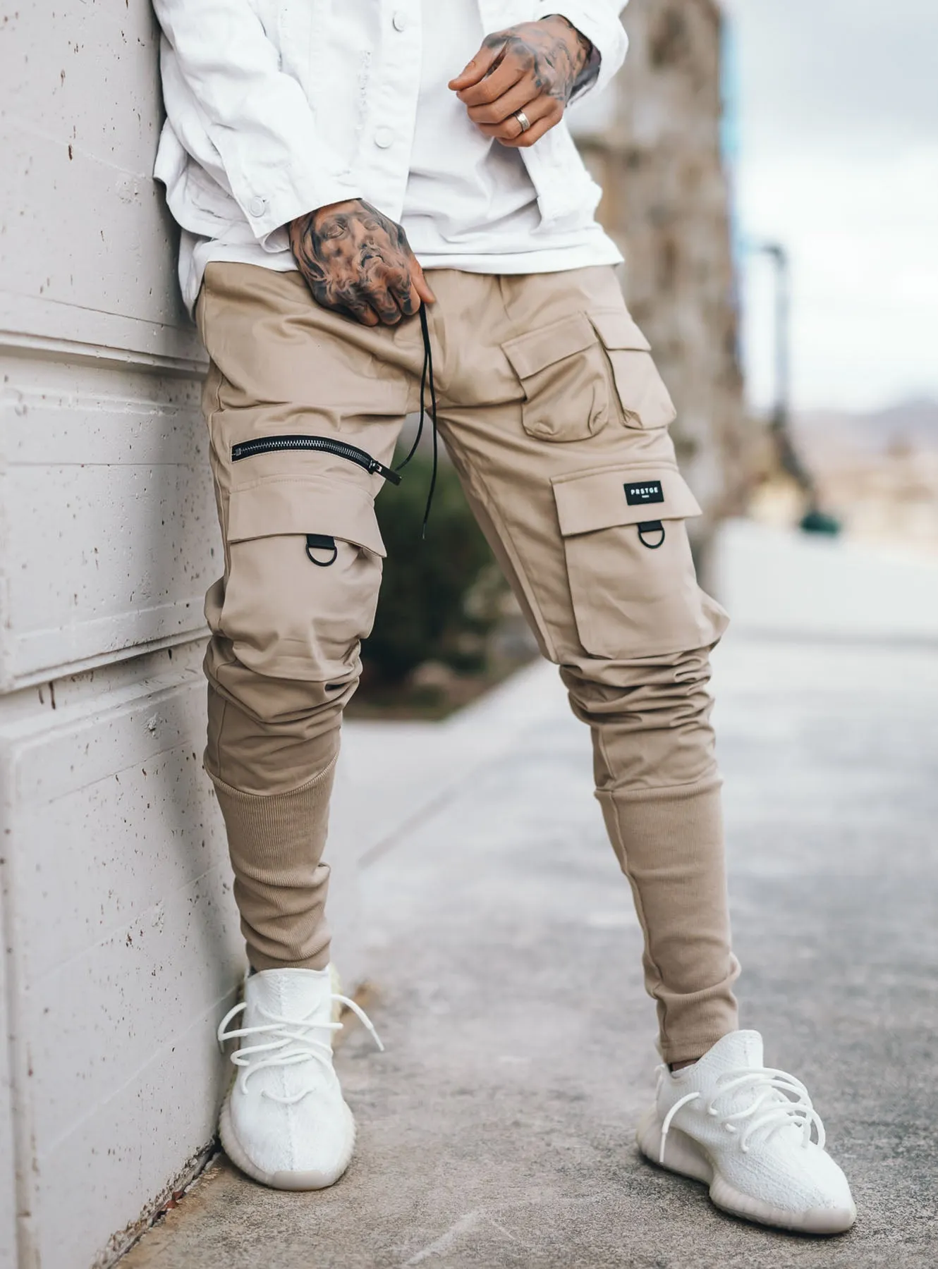 Utility Cargo Pants V7 in Beige