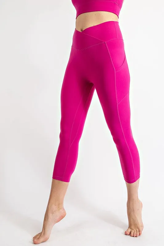 V WAIST CAPRI LENGTH LEGGINGS