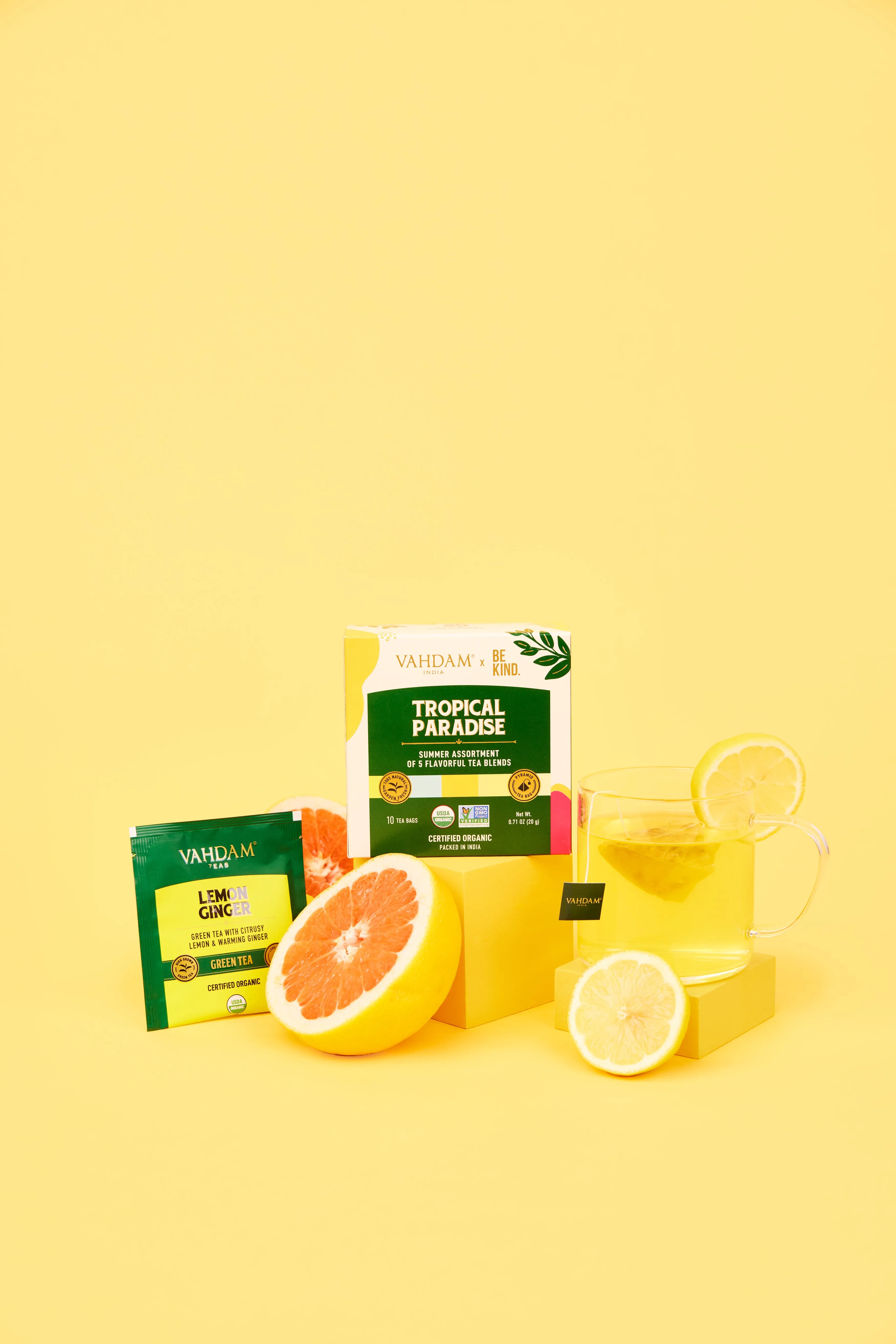 Vahdam India® Teas x BE KIND. Tropical Paradise Assortment