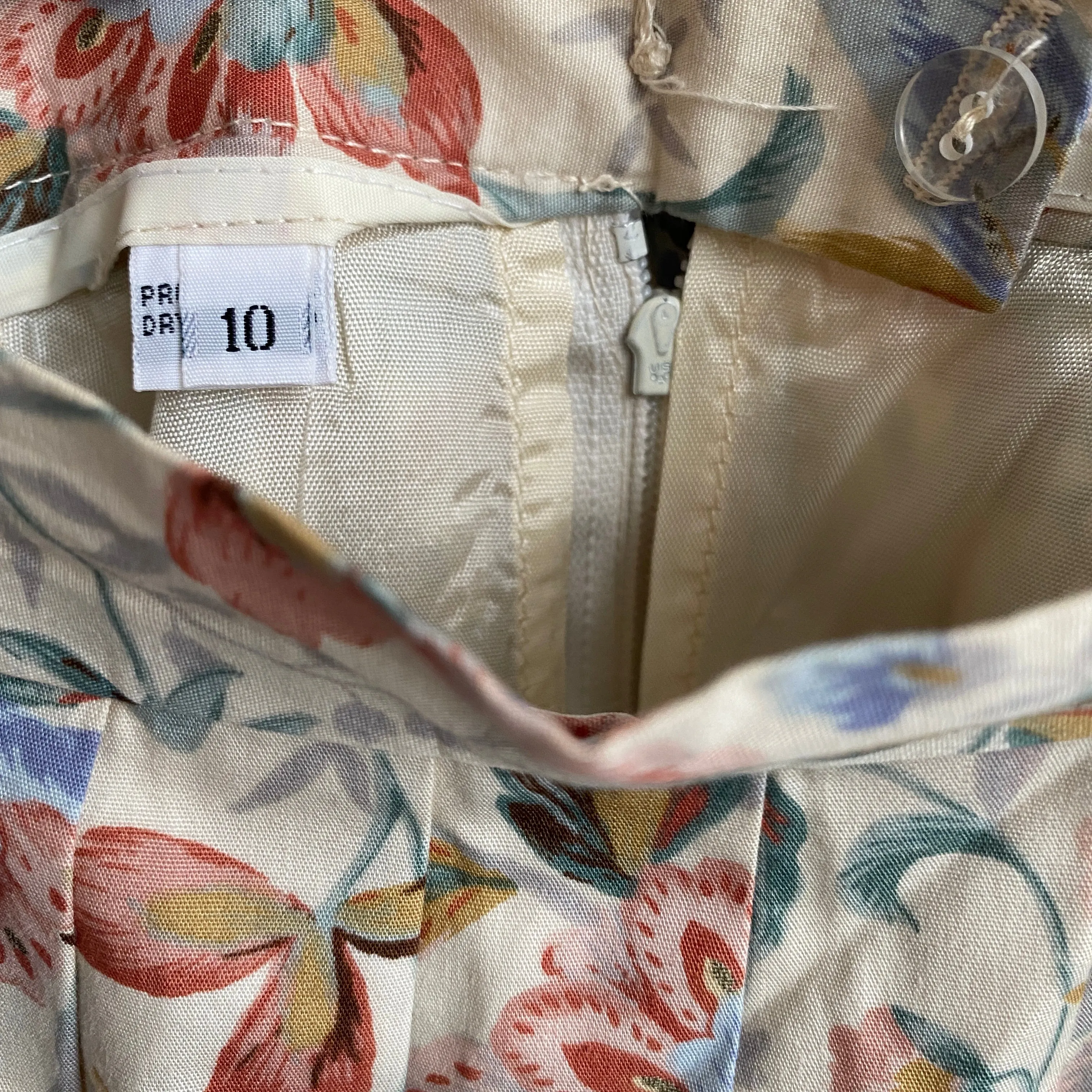 Vintage floral midi skirt