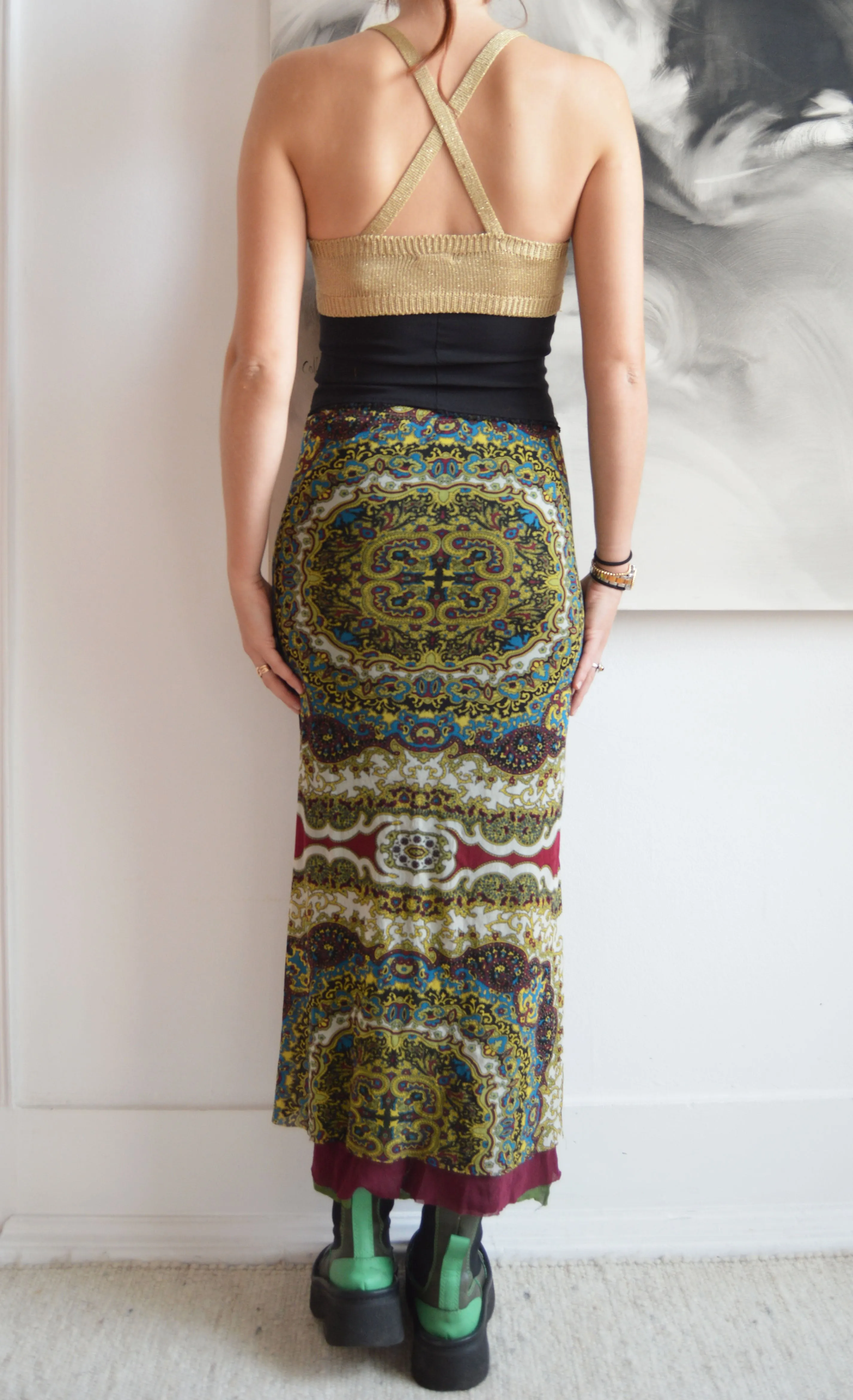 Vintage Iceberg Gold Knitted Bralette