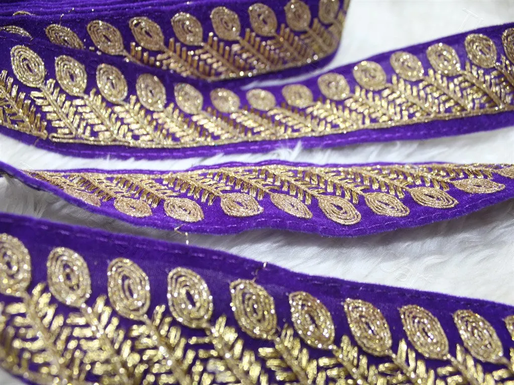 Violet Fancy Zari Border