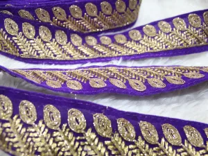 Violet Fancy Zari Border