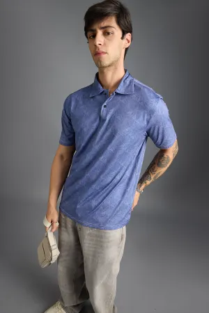 Whiskers Print Men's Polo T-Shirt