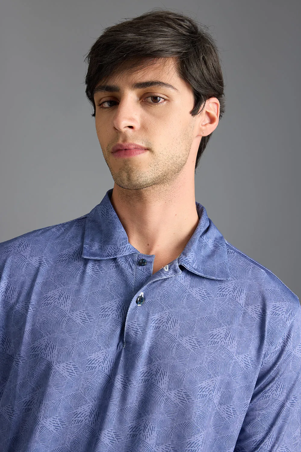 Whiskers Print Men's Polo T-Shirt