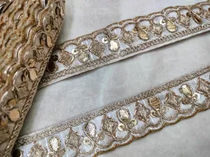 White Embellished Trim