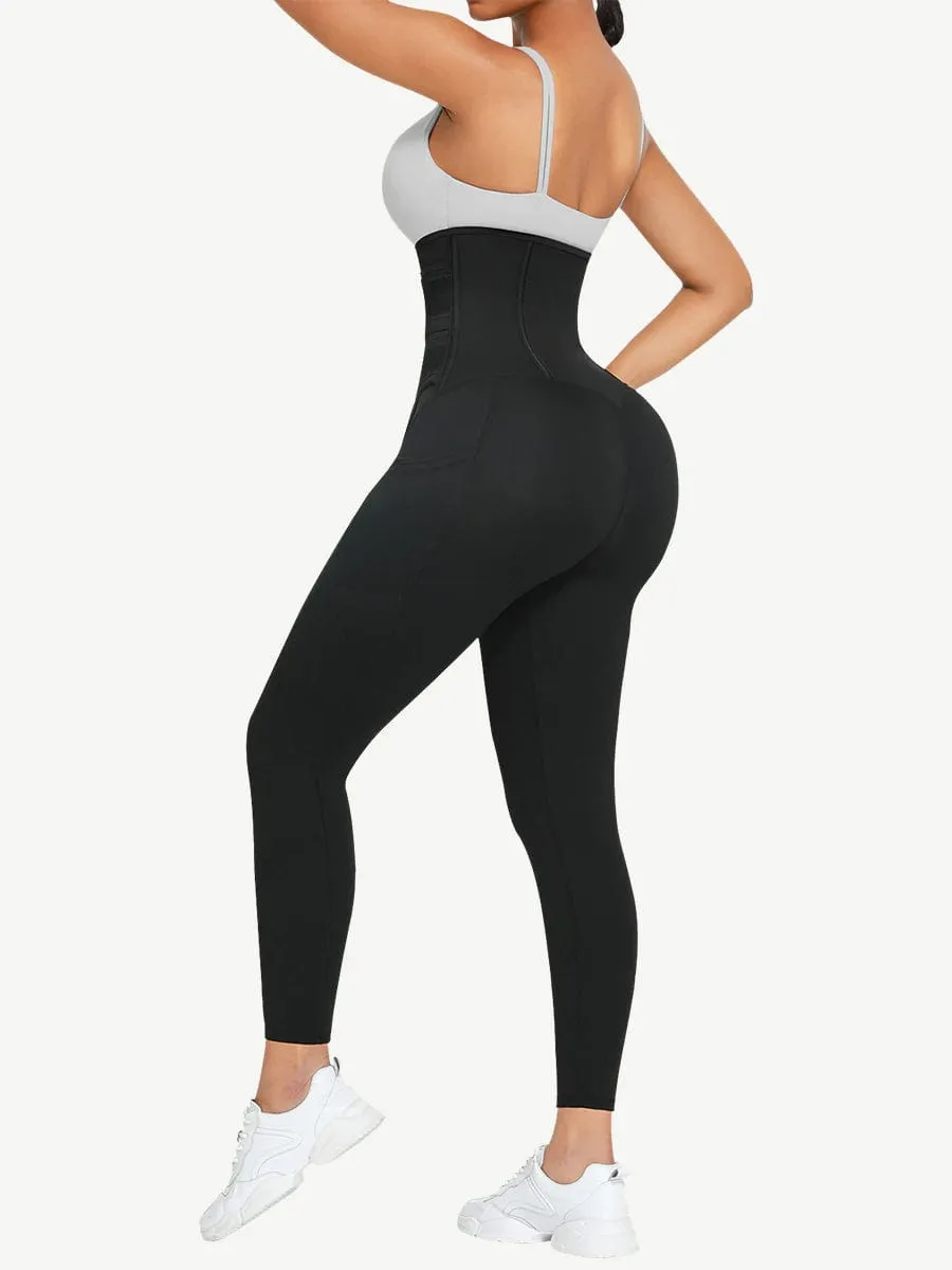 Wholesale Butt Lifting Leggings Slimming Belt Smooth Hooks with Pocket for Yoga