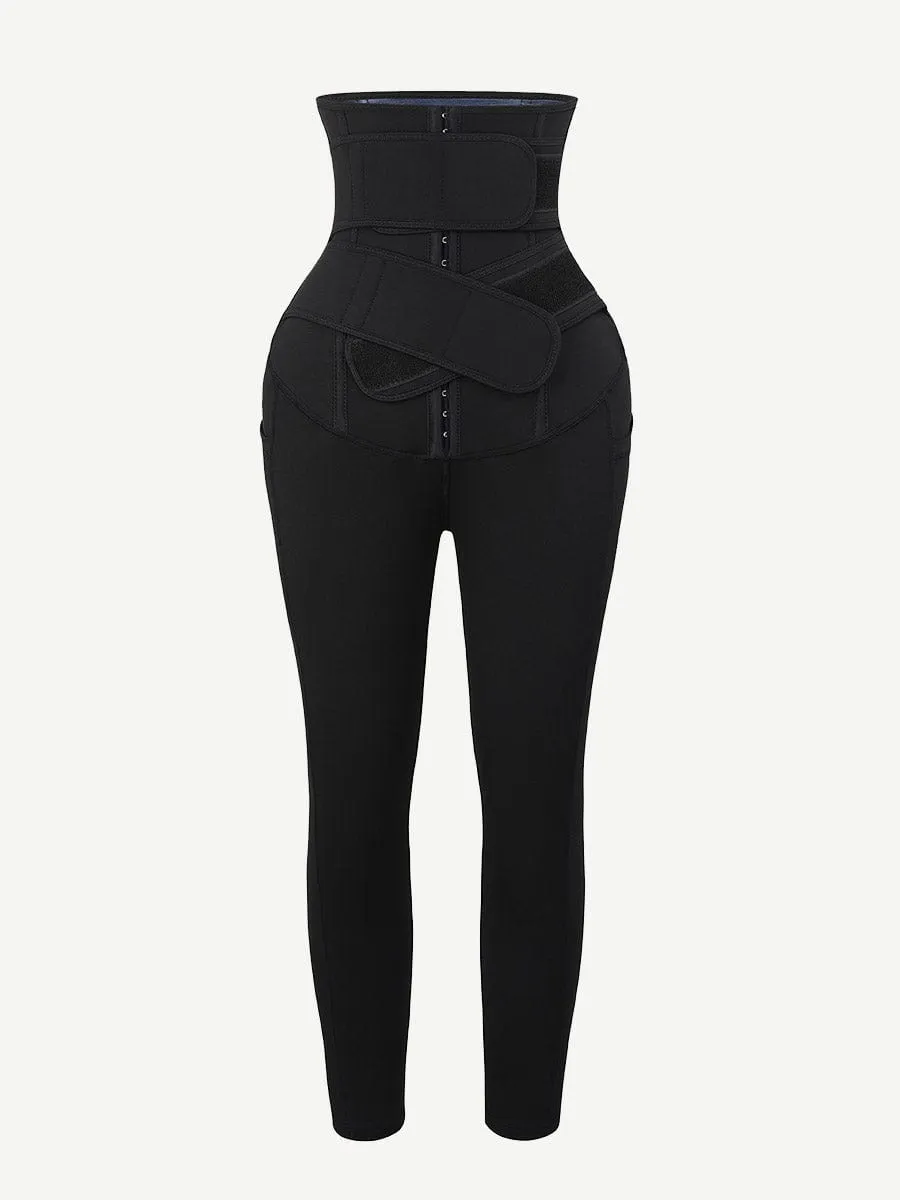 Wholesale Butt Lifting Leggings Slimming Belt Smooth Hooks with Pocket for Yoga