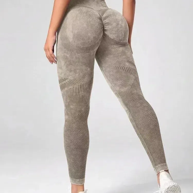 Women Booty Lifting Knitted Seamless Leggings High Waist